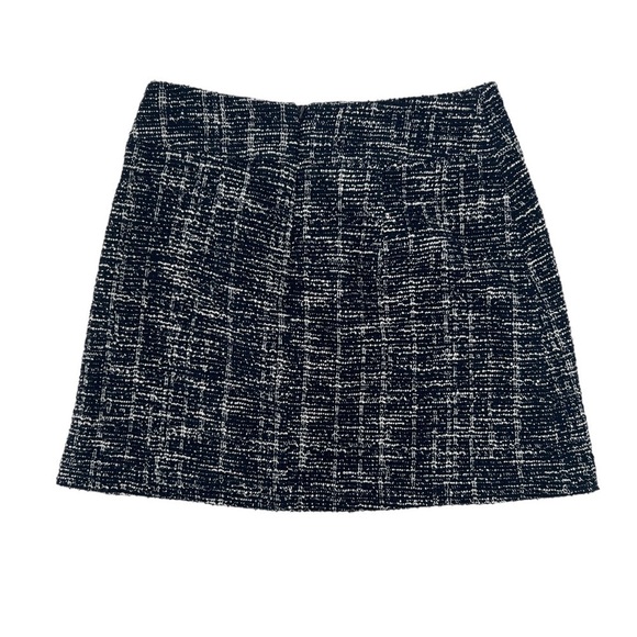 NWT Maison Jules Blue White Stretch Twill Lined Mini Skirt Size 4 Women’s - Picture 3 of 6